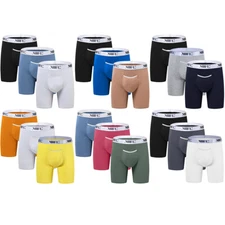 MoFiz 3-Pack Men Boxer Briefs Underwear Short Trunks Breathable Pouch Bottom
