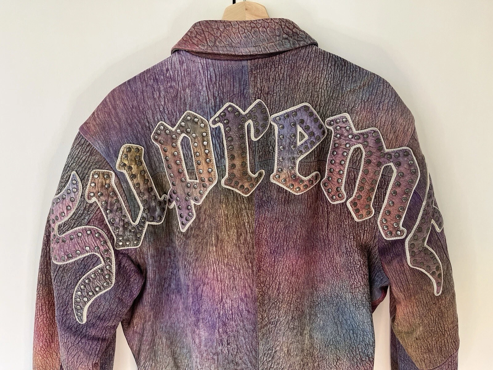 Veste universitaire en cuir grainé suprême   Extrêmement RARE   DEADSTOCK