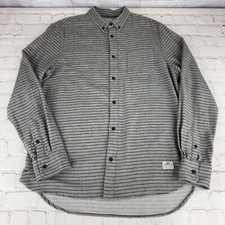 Penfield Manufacturing Co. Classic Fit Gray Flannel Button Shirt Men's Medium