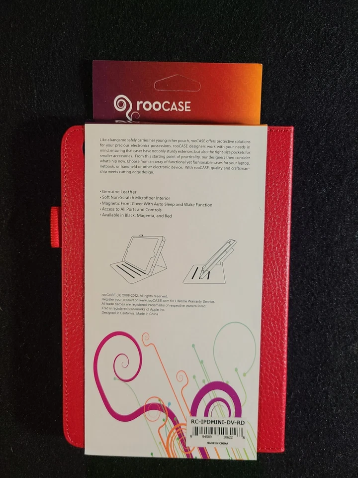 rooCASE For Apple iPad Mini Leather Folio Case Magnet Cover with Stand Function - Image 2 of 4