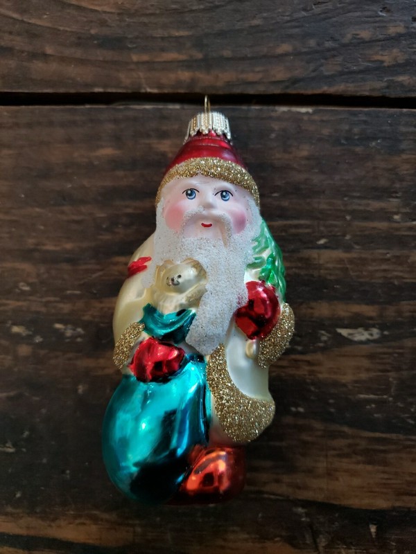 Kury Adler  Santa Ornament