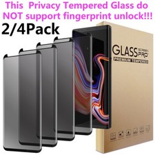 2/4x For Samsung Galaxy Note9 Clear Privacy Full Tempered Glass Screen Protector
