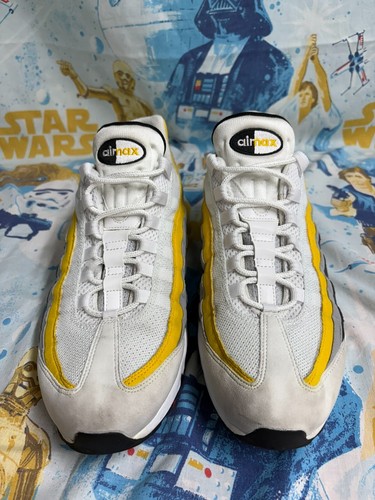 Men's Size 12 Nike AIr Max 95 Grey Yellow Black Amarillo 2019 Used No Box