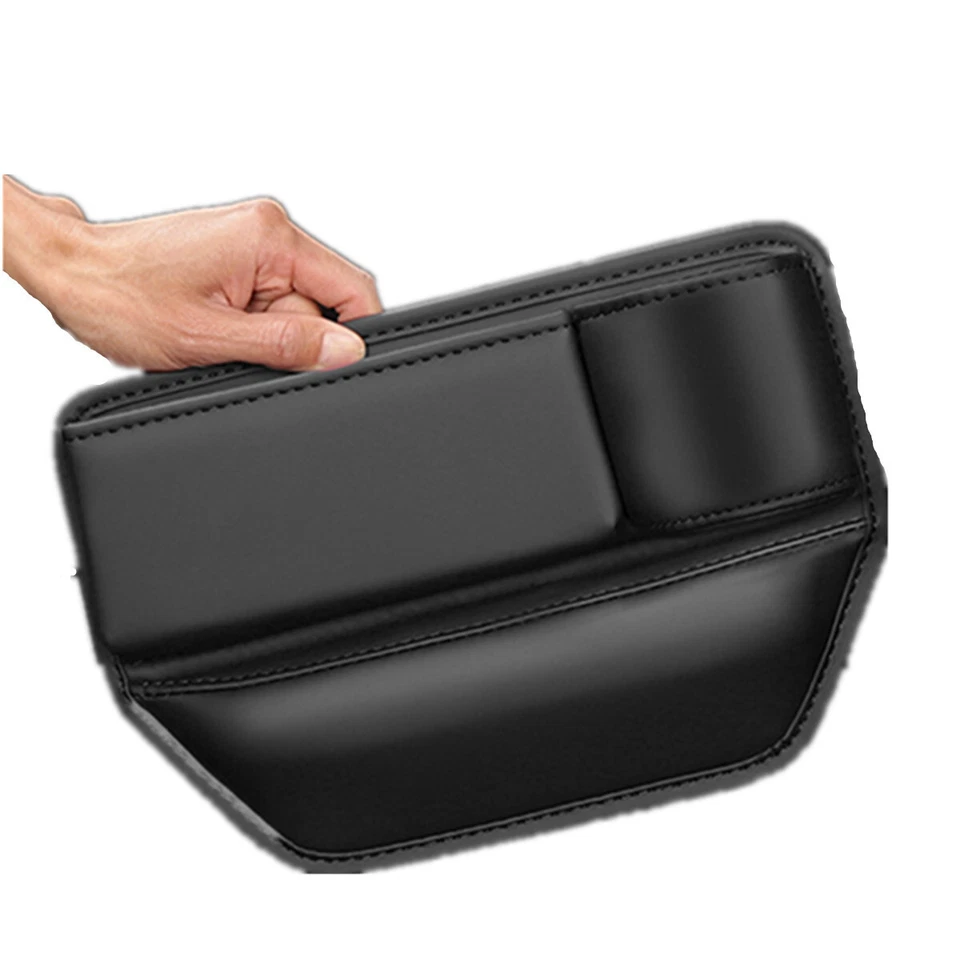 Car Side Pocket Seat Crevice Storage Box Slit Gap Filler Organizer PU Leather Foto 3 de 4