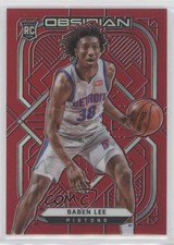 2020-21 Panini Obsidian Electric Etch Red Flood Saben Lee #164 11pj