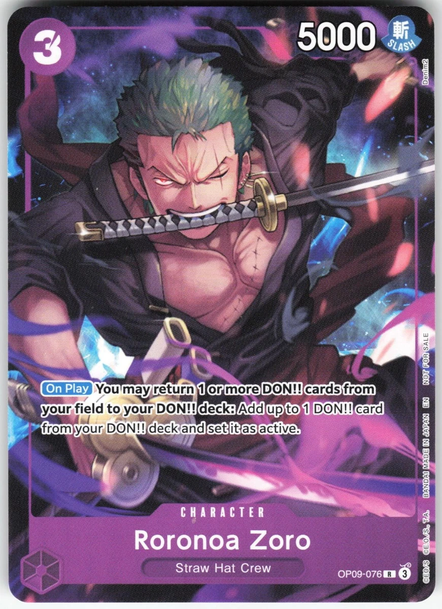 Roronoa Zoro OP09-076 One Piece Promotion Cards for sale | eBay