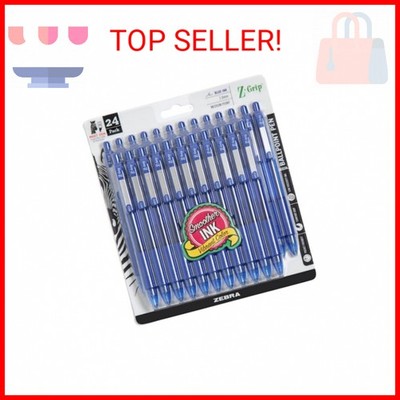 Zebra Pen Z-Grip Retractable Ballpoint Pen, Medium Point, Blue Ink, 24-Pack, Mod