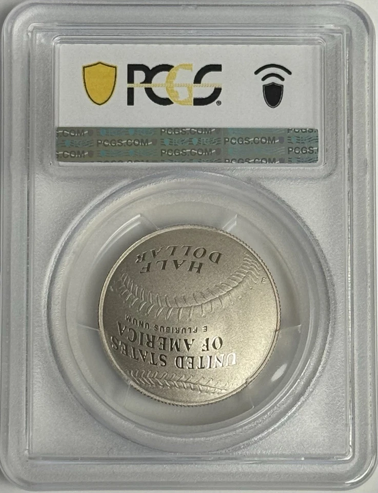 2014 S Baseball Hall Of Fame Commemorative Proof Half Dollar PCGS PR69DCAM - Image 2 of 2