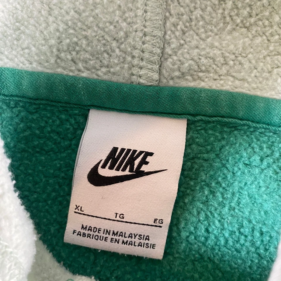 Chaqueta con Capucha Nike Cremallera Completa XL Extra Grande Verde Ropa Activa Bloques de Color Foto 3 de 4