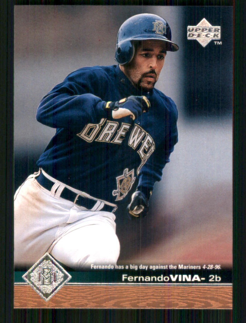 1997 Upper Deck #98 Fernando Vina Milwaukee Brewers 71576