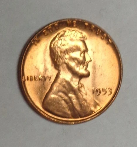 1953-P Lincoln Wheat Penny Cent Red BU Uncirculated From Original Roll
