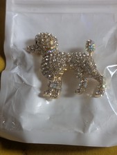 Lovely Poodle Pin Broach Brand New Sealed