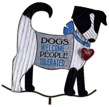 Outdoor Statue Farm Collection Galvanized Metal Rustic Porch D cor Large Dog