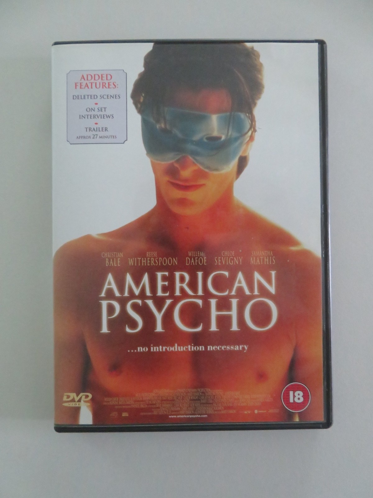 AMERICAN PSYCHO (DVD) CHRISTIAN BALE REESE WITHERSPOON 2000 REGION 2