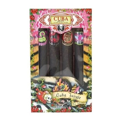 CUBA JUNGLE For Women 4x35ml SNAKE, TIGER, ZEBRA, HEARTBREAKER