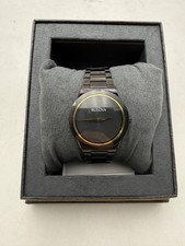 Bulova Two-Tone Black Dial Stainless Steel Watch Sapphire Crystal