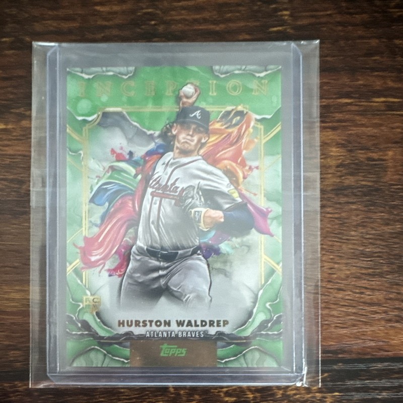 Topps 2025 Inception Hurston Waldrep Atlanta Braves Rookie Card #1 Green!!