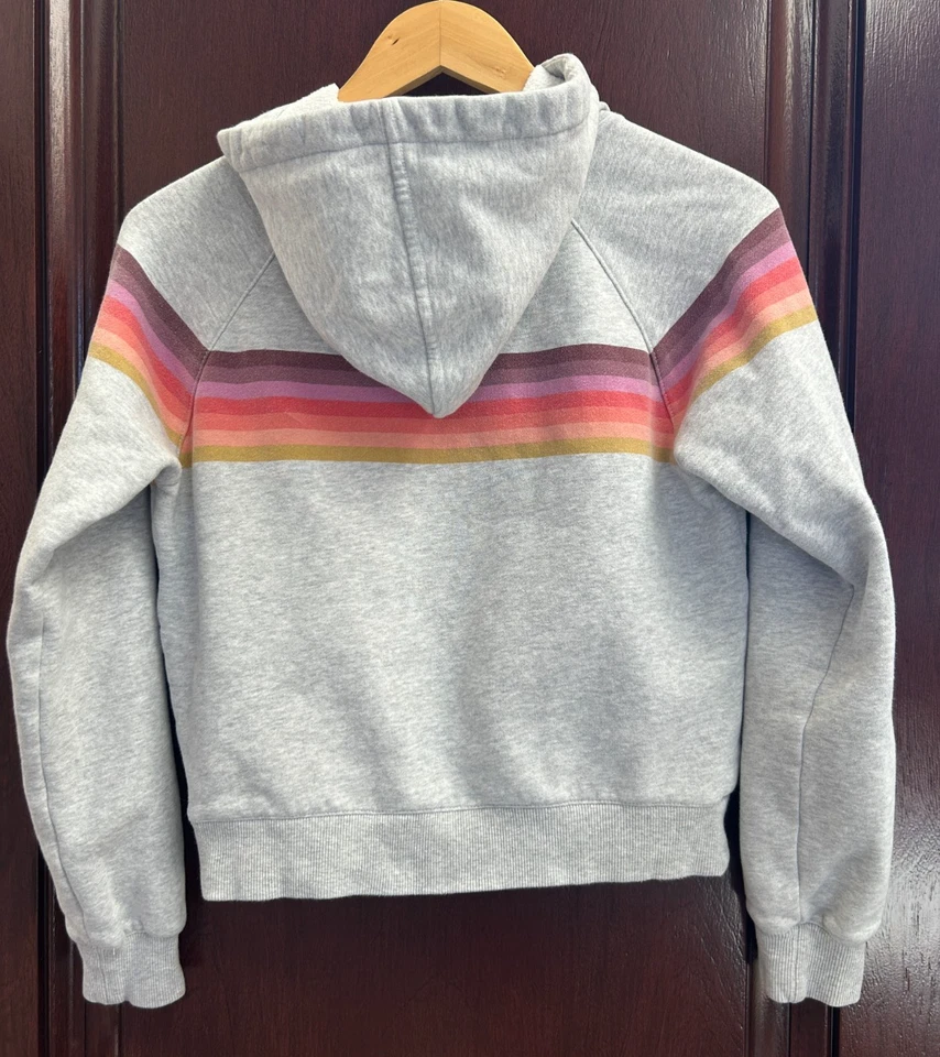 Marine Layer Women's Cloud 9 Fleece Anytime Hoodie Striped Pullover Size XS - Image 3 of 4