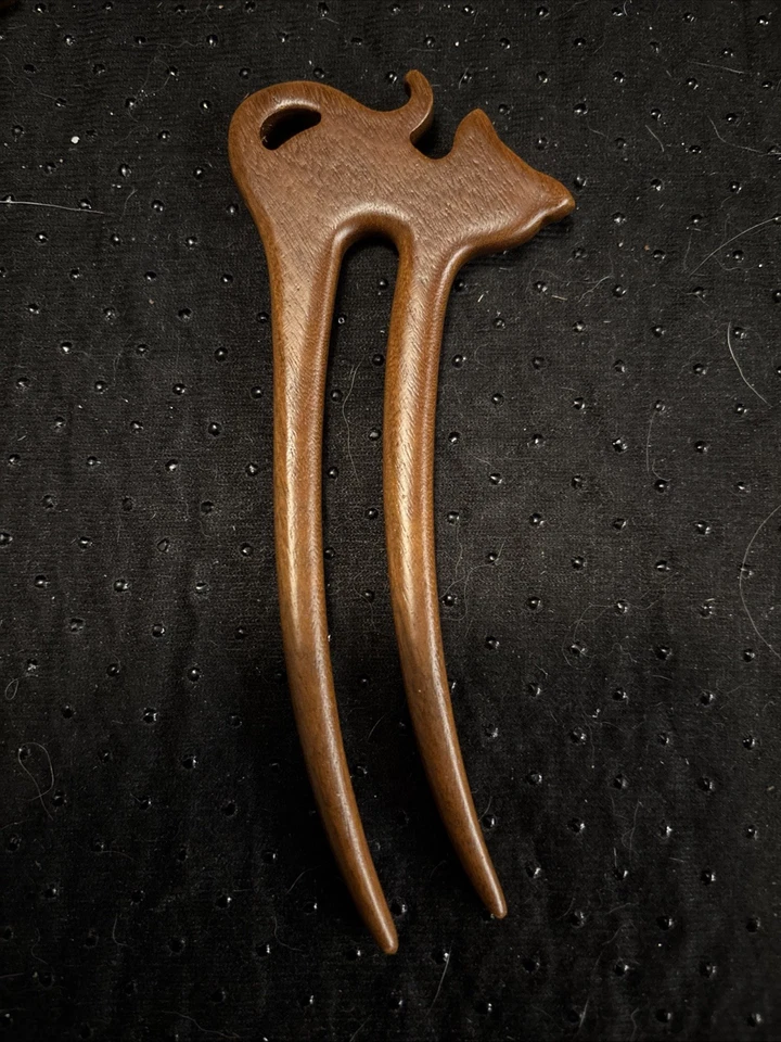 4 palos de madera en forma de U horquillas francesas de madera tallada hechas a mano Foto 2 de 4