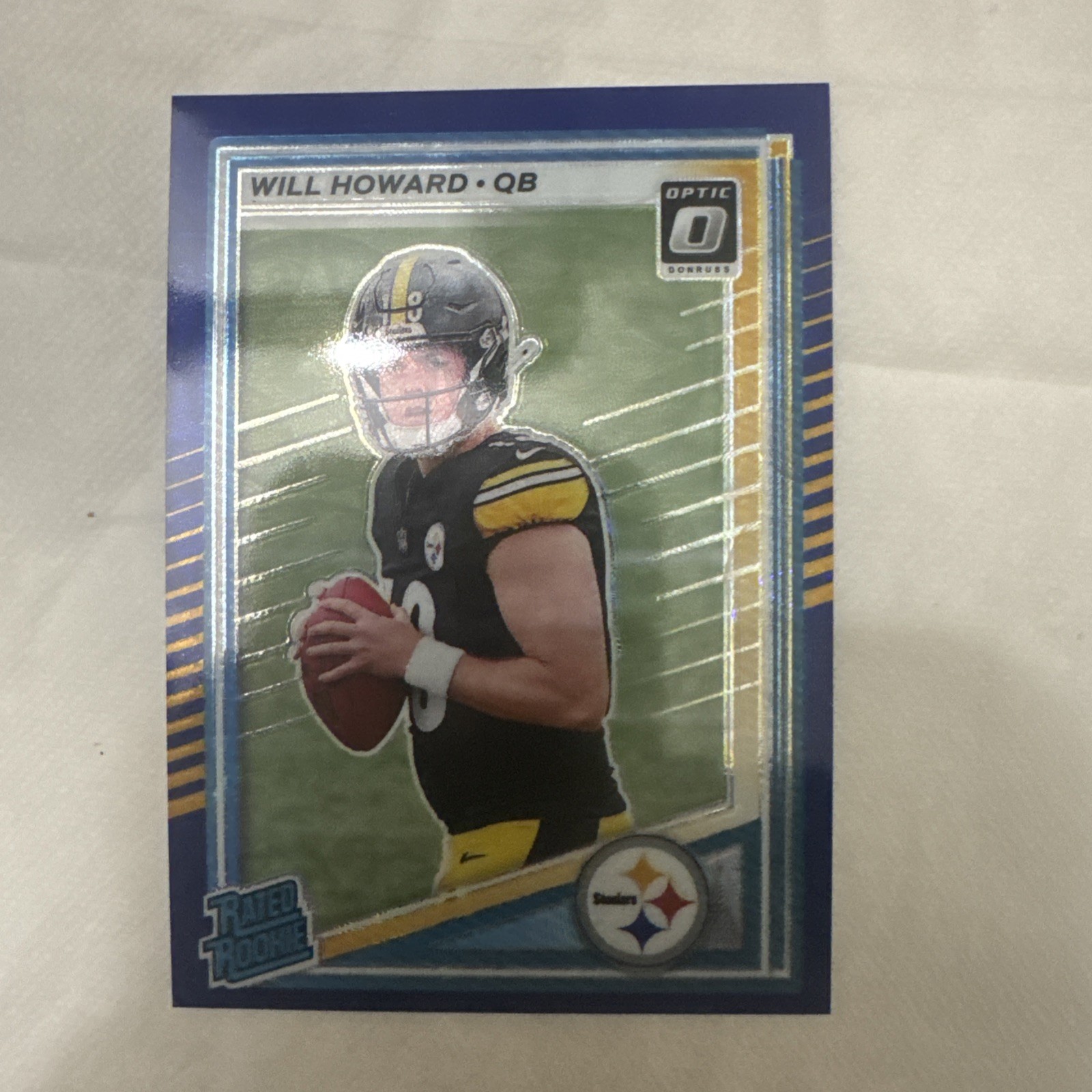 2025 Panini Donruss - Rated Rookie Will Howard #309 Press Proof Blue (RC)