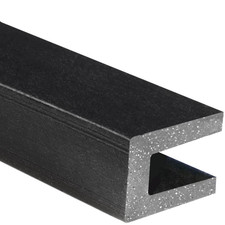 Rubber Edge Trim   Fits 1/8  Edge, 5/16  Leg Length, 25  Length, Black Flexible