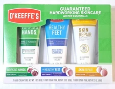 O'Keeffe's Winter Essentials 3-Pc Gift Set  Hand Cream Foot Cream Skin Repair 