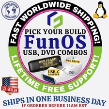 FUNOS LINUX OS  INTERIM  LTS BUILDS ISO  DVD, USB  COMBOS  FAST SHIPPING