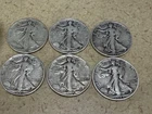 MIXED DATES WALKING LIBERTY HALF DOLLAR LOT! 6 TOTAL COINS! NICE! WOW!