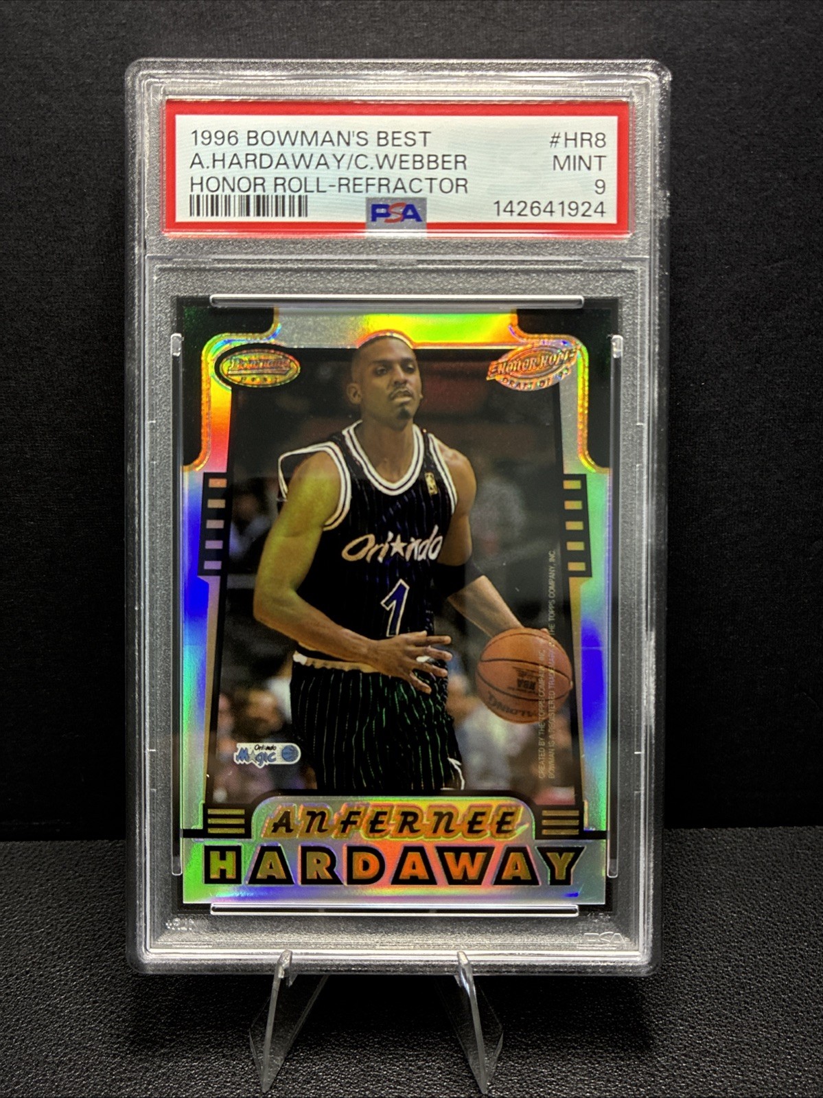 1996-97 Bowman's Best Hardaway / Webber Honor Roll Refractor #HR8 PSA 9 RARE