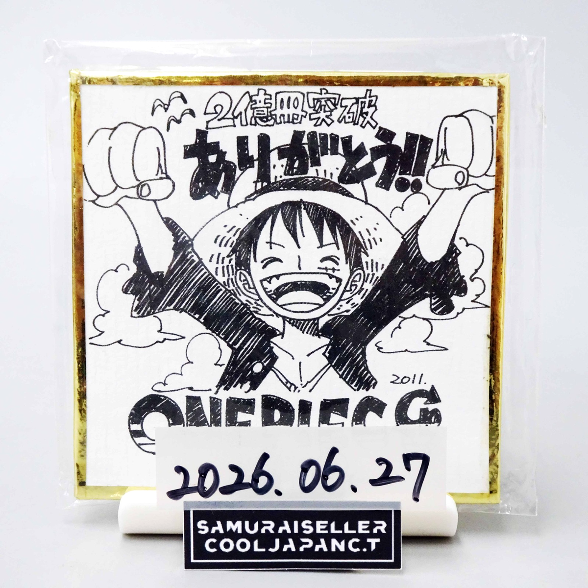 ONE PIECE Eiichiro Oda Autograph Limited 1500 mini Shikishi