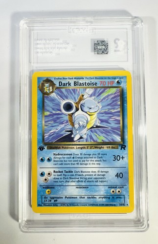 Dark Blastoise (1st Edition) graded TAG 9 for sale on eBay