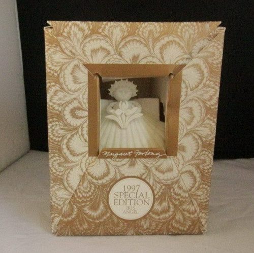 Margaret Furlong IRIS ANGEL White Bisque Porcelain Ornament New in Box