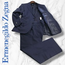 Ermenegildo Zegna Traveller Navy Striped Setup Suit Main Face Men's Suits, Casu
