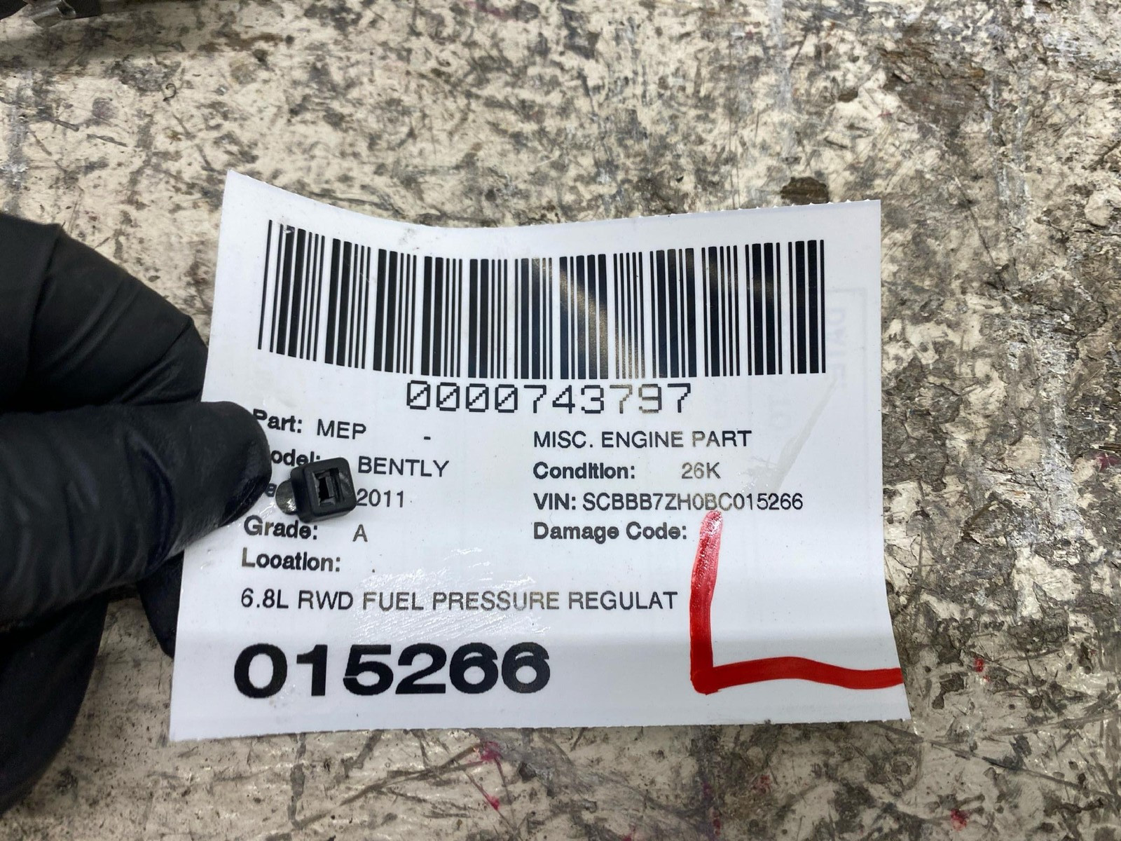 Bentley Mulsanne 2010-2020 Fuel pressure regulator P/N 3Y0201549