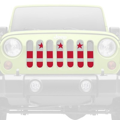 For Jeep Gladiator 20-25 Main Grille 1-Pc District of Columbia Flag Style