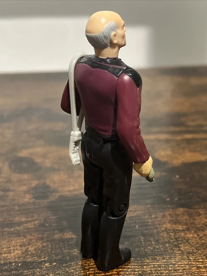 1988 年 Jean Luc Picard Galoob 船长星际迷航 3.75 英寸人偶完整收藏品 — 第 3/4 张图片
