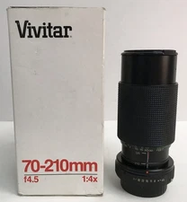 Vivitar Zoom 70-210mm Macro Lens f4:5 1:4x Pentax 0217057 VINTAGE