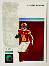 2022 Panini Encased Curtis Samuel BLUE Parallel Card SP #/25 Commanders Star!