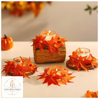 Teelichthalter Glas Set Mit Herbst Girlande FüR Herbstdeko Innen 4 StüCk