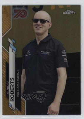 2020 Chrome Formula 1 F1 Crew 70th Anniversary Gold Refractor Simon Roberts 1c28