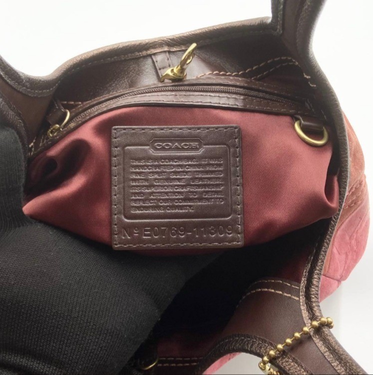 Coach Hobo Patchwork Suede Multicolor Shoulder Ba… - image 12