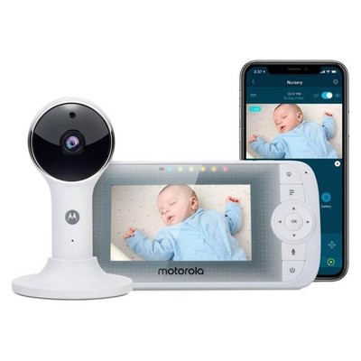 Motorola Nursery Babyphone Monitor VM64 Smart Wifi 4,3 Zoll mit Kamera und ton