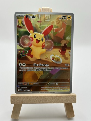 Plusle Holo Illustration Rare Pokémon TCG Card Paradox Rift 193/182 NM/M