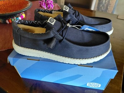 Hey Dude Wally Stretch Canvas Gr 43 Navy Blau Selten NEU