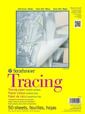 300 Series Tracing Paper Pad, Tape Bound, 9X12 Inches, 50 Sheets (25Lb/41G) - Ar