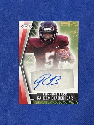 2022 SAGE #A-RB Raheem Blackshear Autograph Red Auto BB