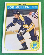1982-83 O-Pee-Chee Joe Mullen #307 Rookie Card *Sweet ! St. Louis Blues