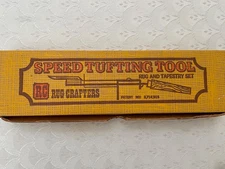 Vintage 1974 Rug Crafters Speed Tufting Tool With Box Threader Tongue Needle