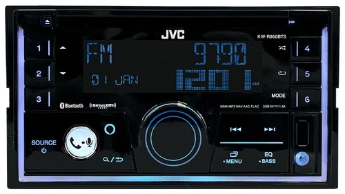 JVC KW-R950BTS 2-Din Car Stereo CD Receiver w/ Bluetooth/USB/XM Ready/Alexa/EQ