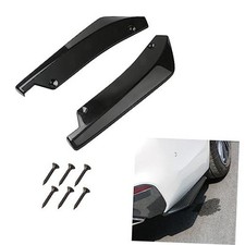 Jsorum 2Pcs Rear Bumper Canard Splitter Protector, Universal Bumper Lip Black